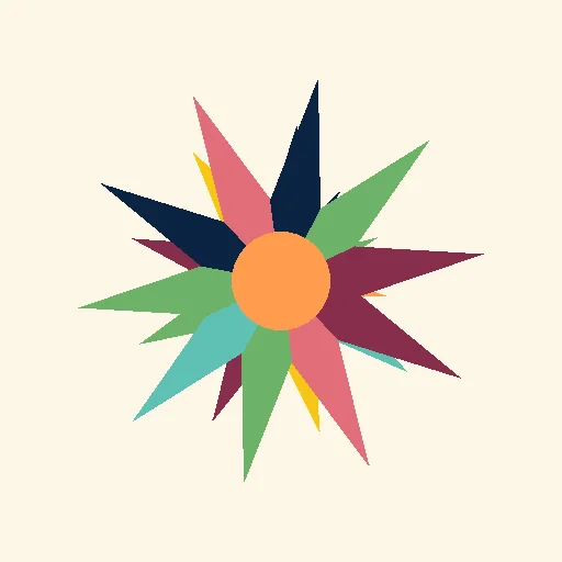 easy floral rangoli with swirl patterns