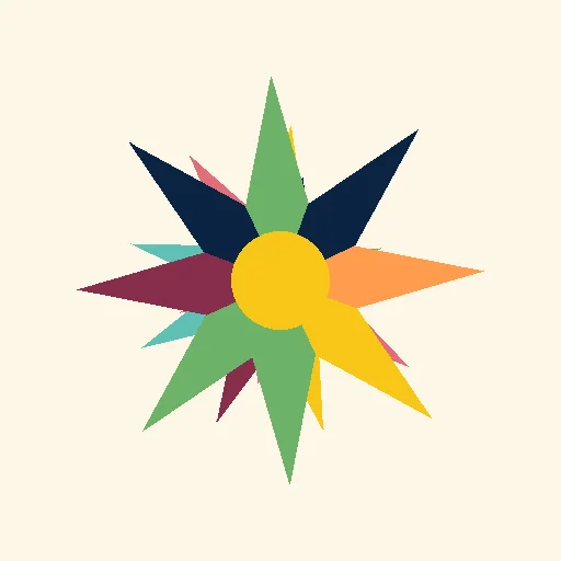 basic rangoli design using flower petals